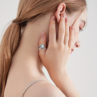 Bague poulpe en pierre de lune