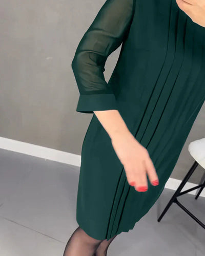 Robe plissée en maille
