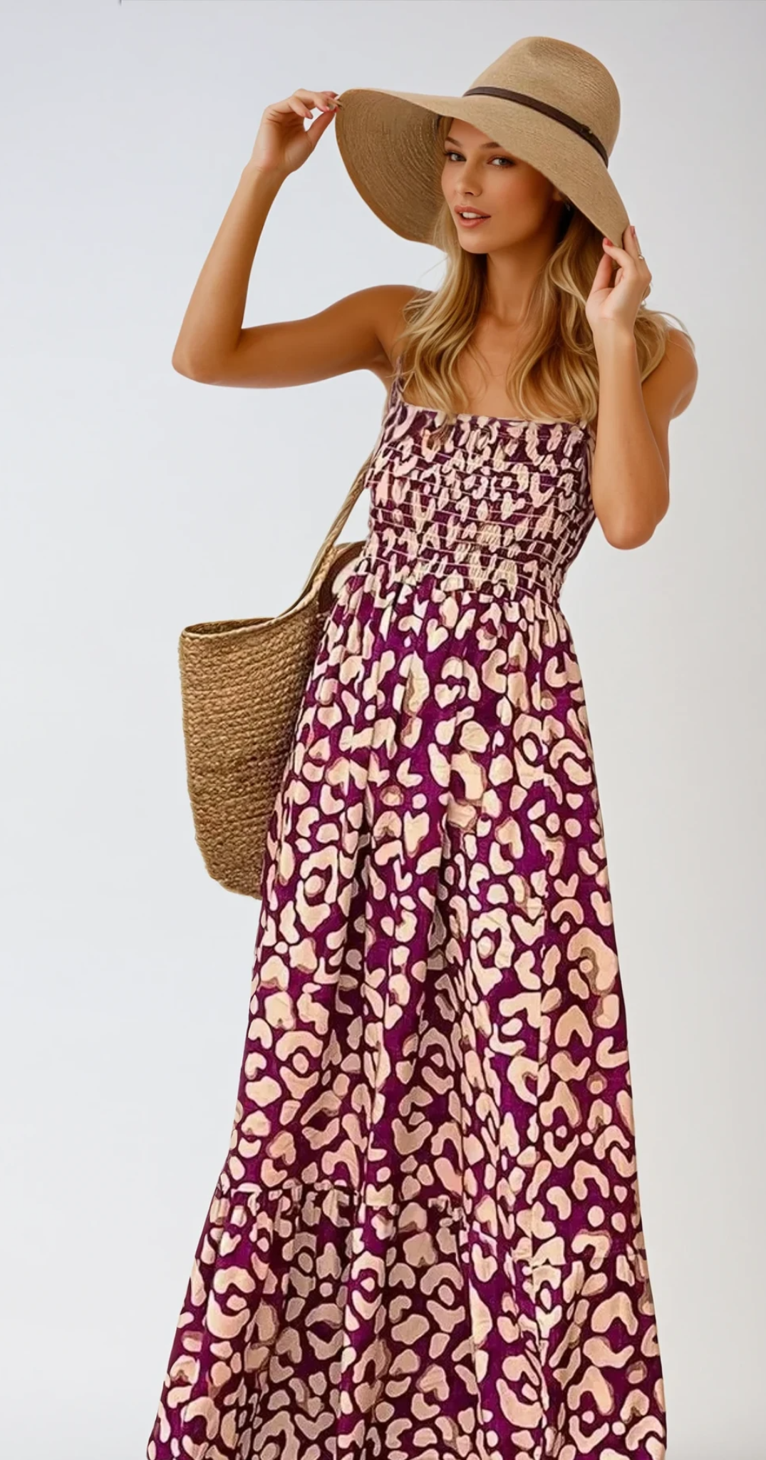 Geneviève - Robe midi à volants et coupe large