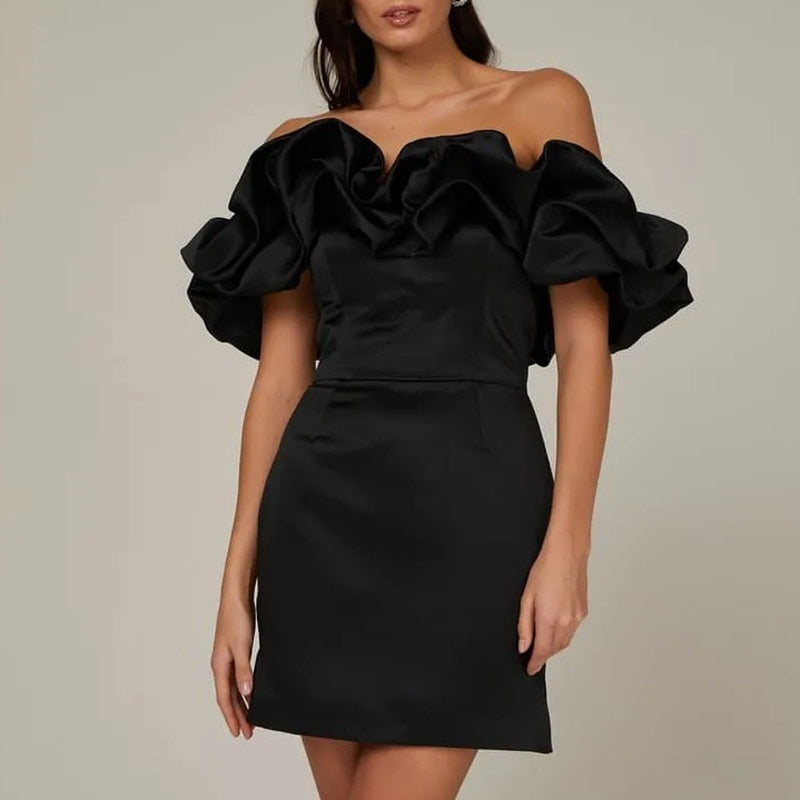 VELAVIE – Femme Robe Asymétrique Longue avec Fente Discrète