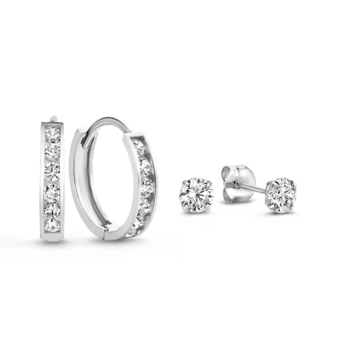 Olivia™ | Parure de boucles d’oreilles luxueuse avec effet Brillane et 14 carats dorée