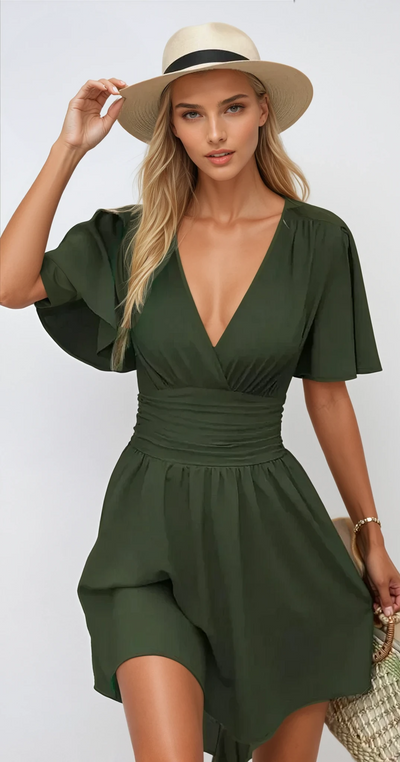 Sophie - Robe midi élégante en tissu léger