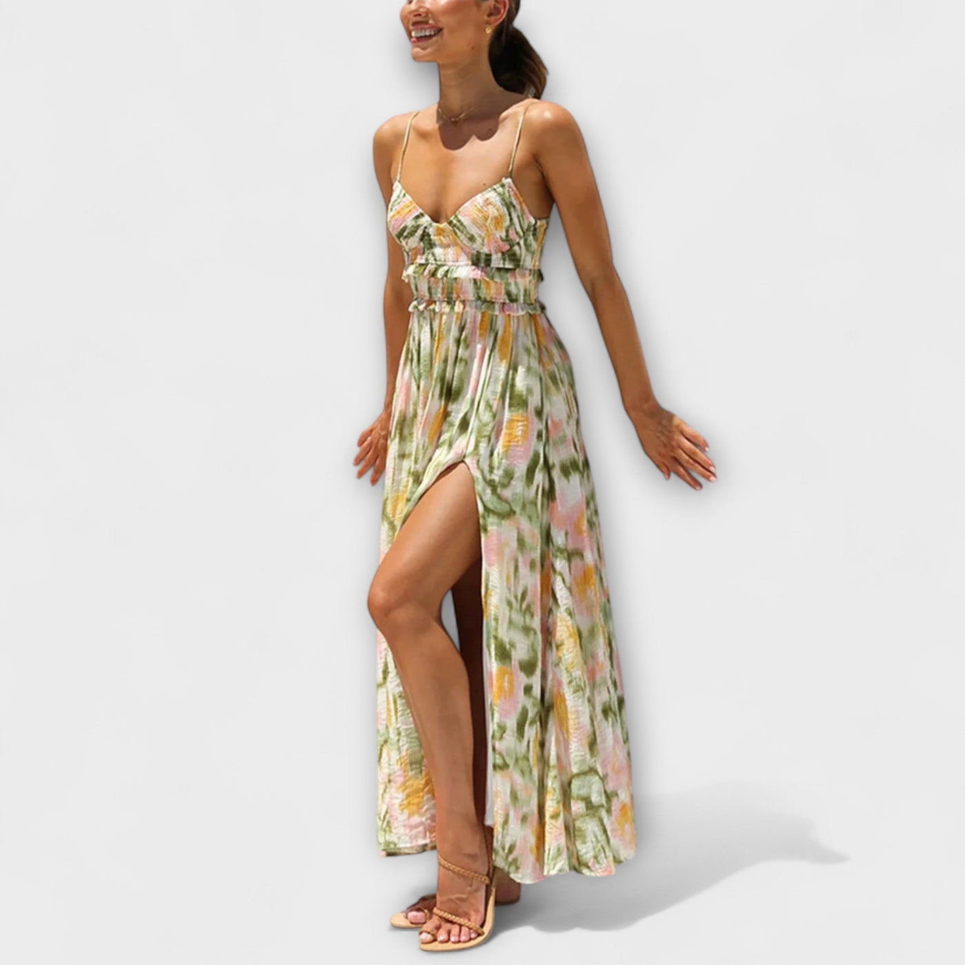 Annalise | Robe fluide à imprimé audacieux