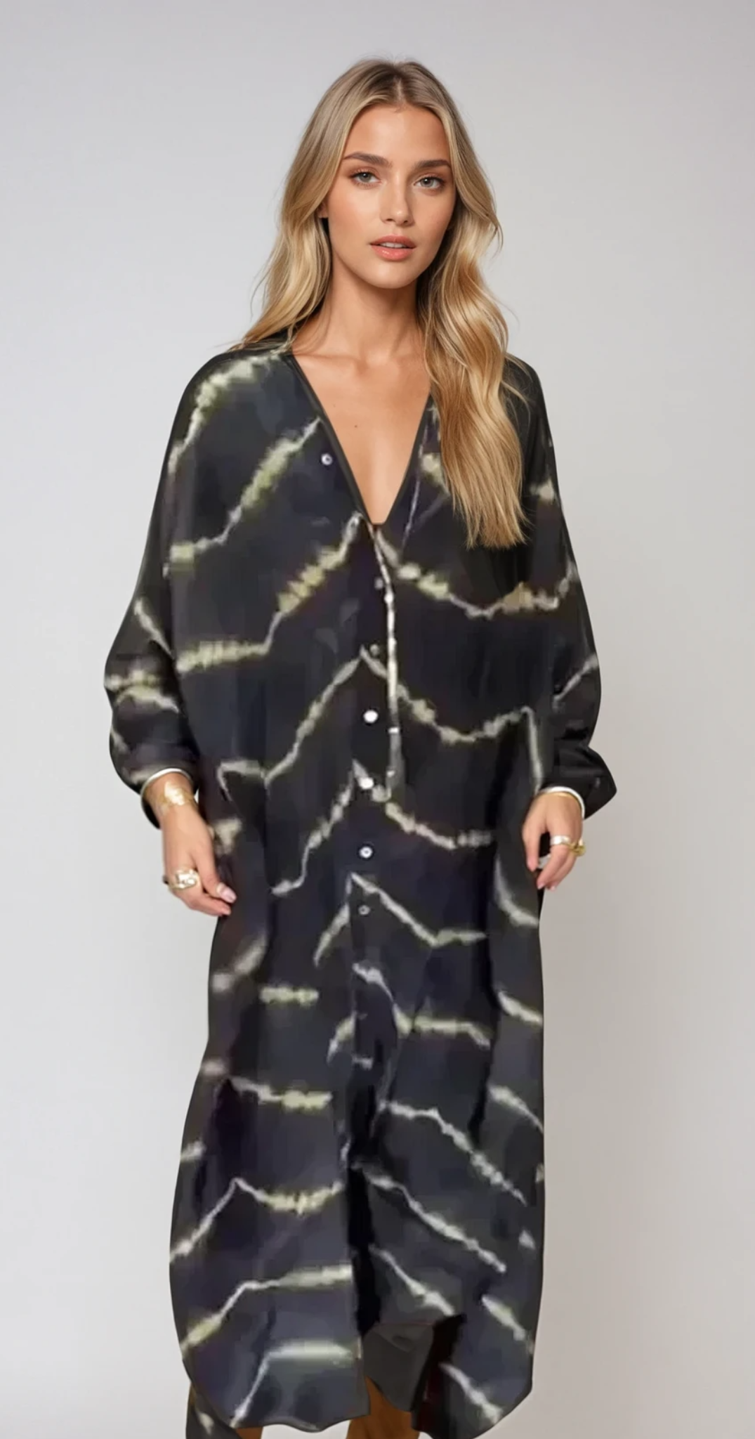 Juliette - Robe maxi décontractée décolletée en V pour un style estival