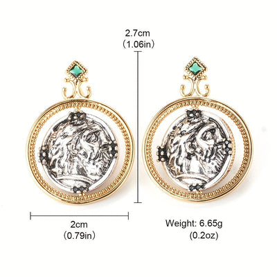 🇫🇷 Boucles d’oreilles pièce françaises en argent .925 et vieil or