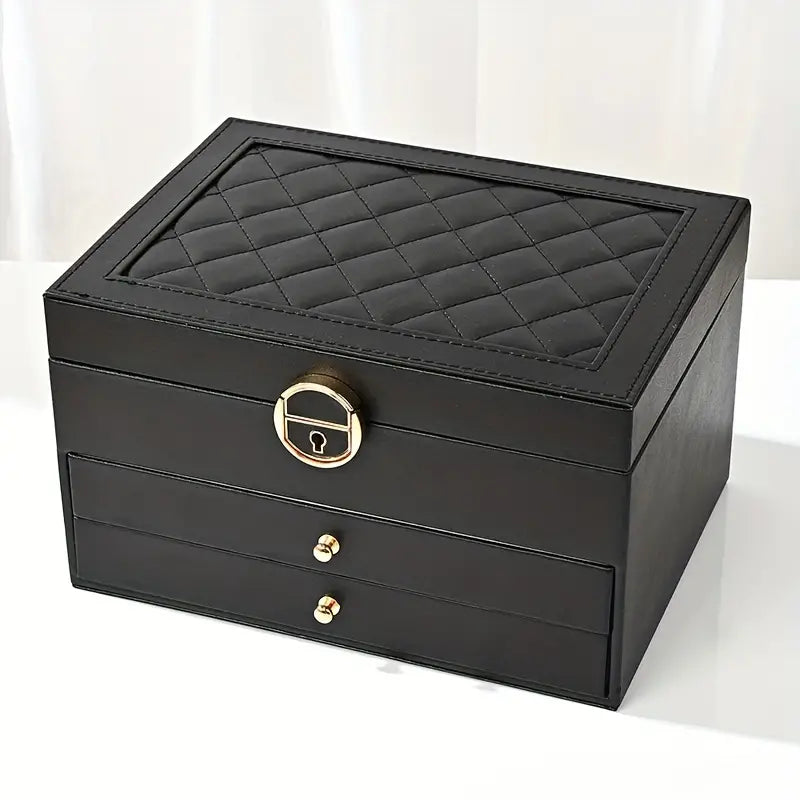 Boîte à bijoux pour femmes | Cuir multicouche
