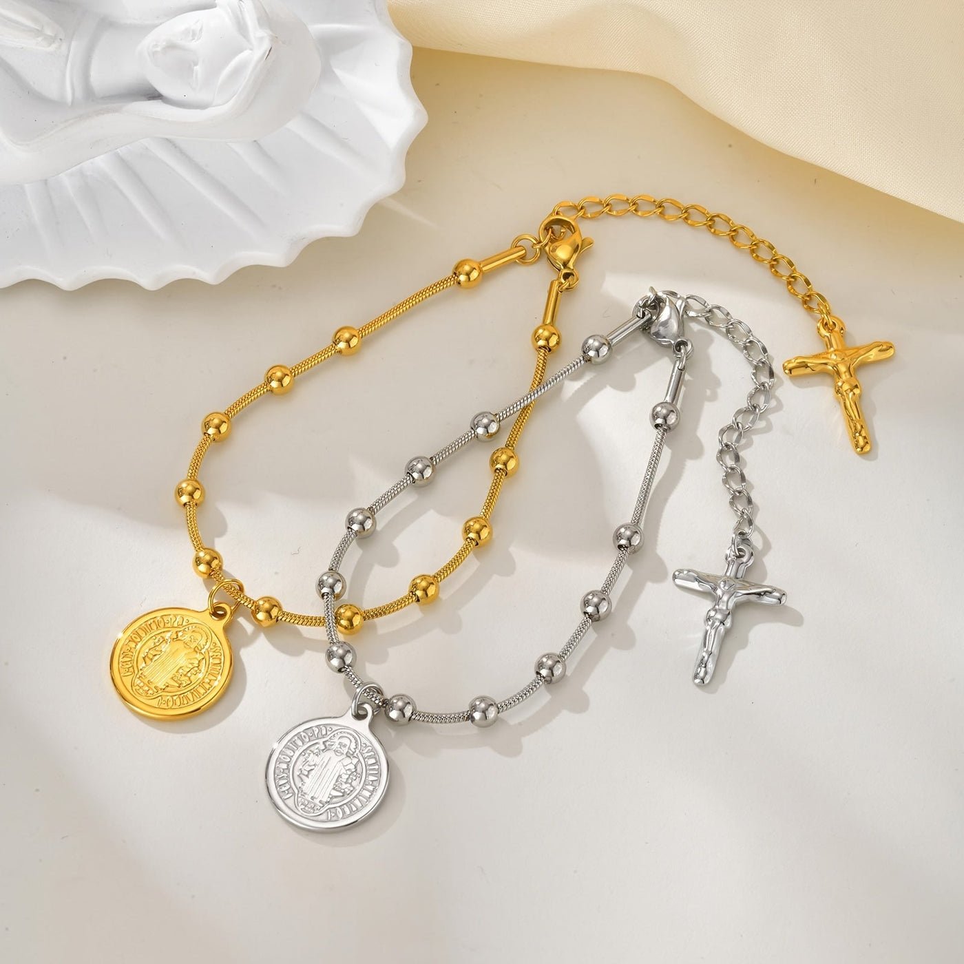 🇫🇷 Bracelet Benedict design français en or 18K