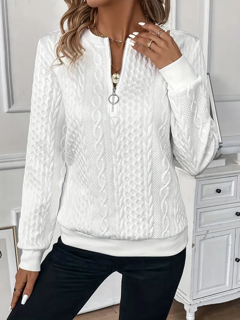 Élégant Pull Zippé Confortable