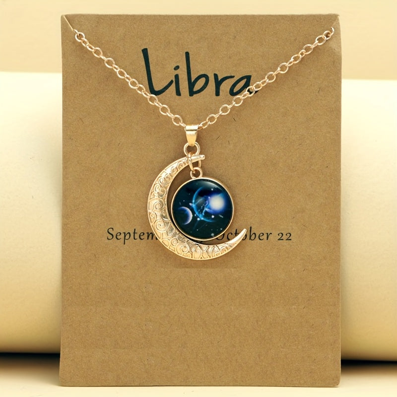 Collier Signe du Zodiaque avec Pendentif Lune