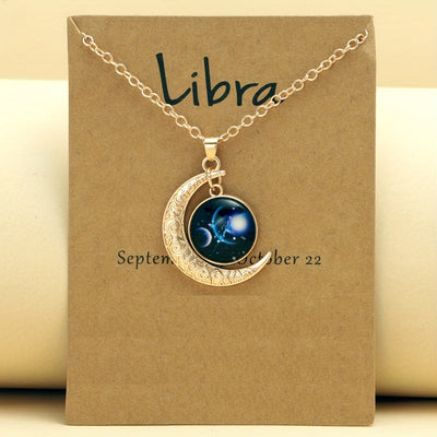 Collier Signe du Zodiaque avec Pendentif Lune