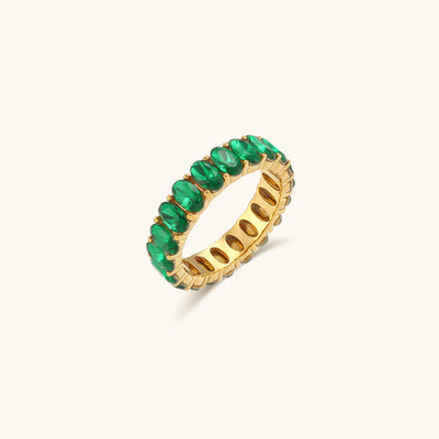 Antoinette – Bague Dorée avec Simulant de Diamant