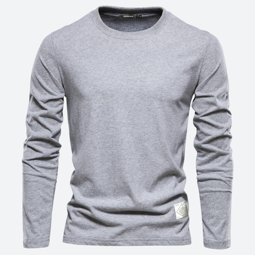Ibrahim | T-shirt classique à manches longues avec confort d'étirement pour homme