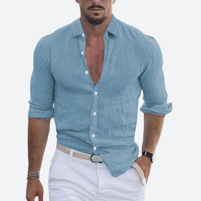 Rogelio | Chemise pour homme à col rabattu avec coupe décontractée pour l'été