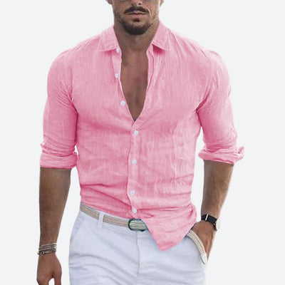 Rogelio | Chemise pour homme à col rabattu avec coupe décontractée pour l'été