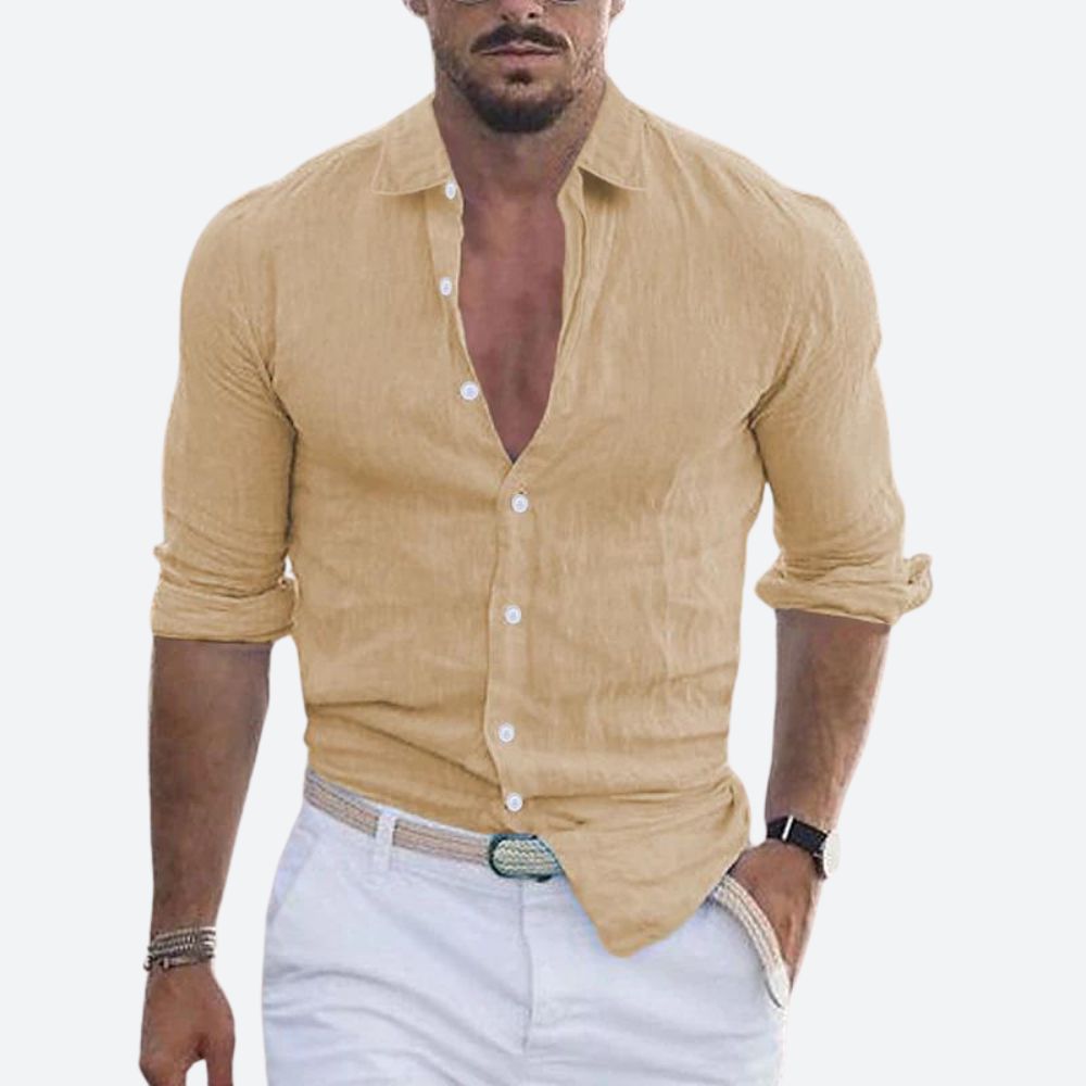 Rogelio | Chemise pour homme à col rabattu avec coupe décontractée pour l'été