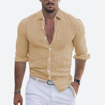 Rogelio | Chemise pour homme à col rabattu avec coupe décontractée pour l'été
