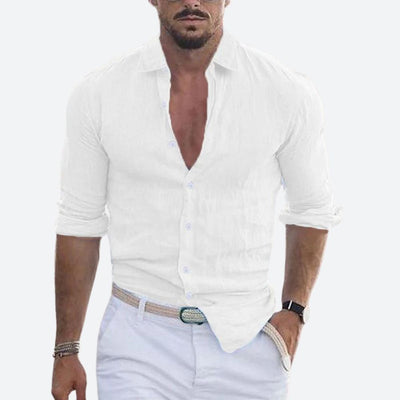 Rogelio | Chemise pour homme à col rabattu avec coupe décontractée pour l'été