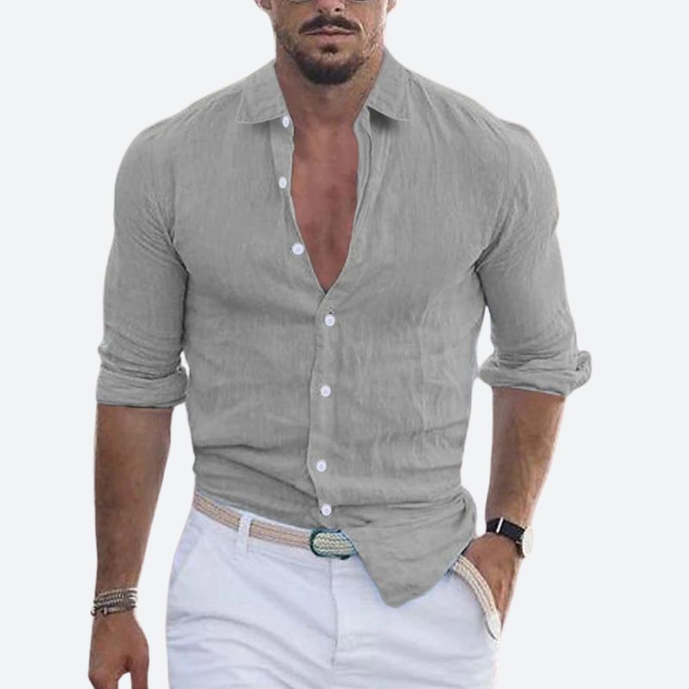Rogelio | Chemise pour homme à col rabattu avec coupe décontractée pour l'été