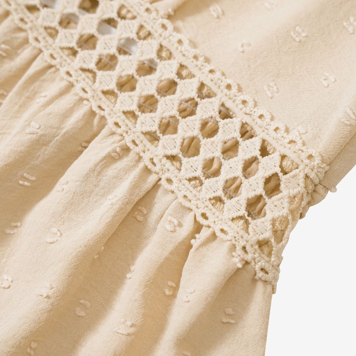 Rose - Mini-robe en satin à volants et col en V