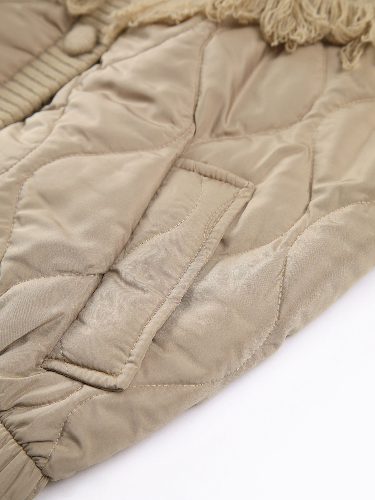 AtelierDeRoche™ | Veste matelassée en tricot torsadé patchwork