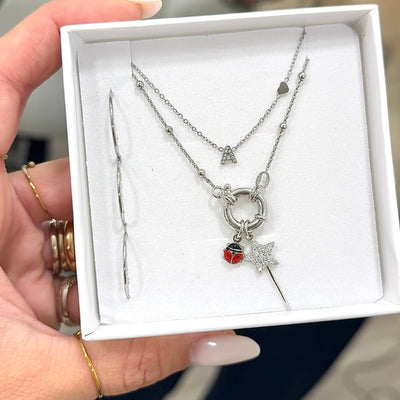 Collier Rosaire en Argent 925 avec Fermoir Anneau