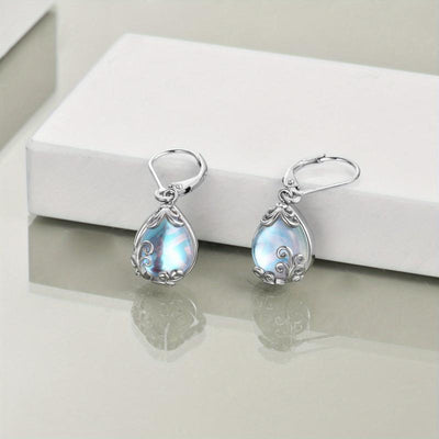 Boucles d’oreilles ornement en pierre de lune