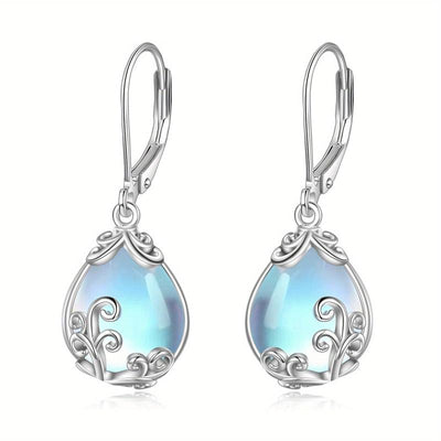 Boucles d’oreilles ornement en pierre de lune