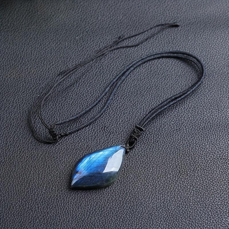 Collier pendentif en labradorite