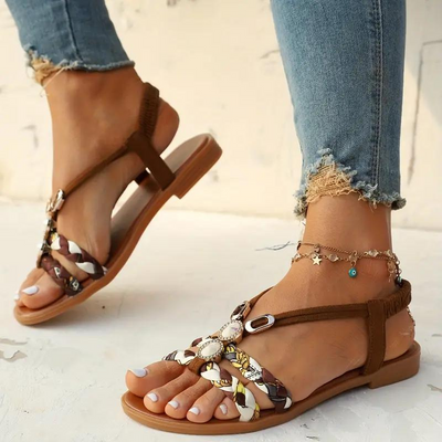 Jade | Sandales Courroie pour femme | plates