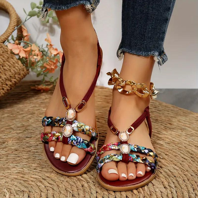 Jade | Sandales Courroie pour femme | plates