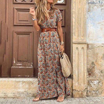 Miracle | Robe Maxi Bohème à Motif Paisley pour Femme