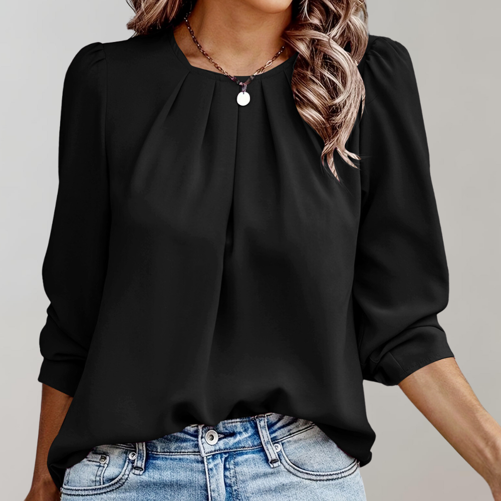 Velavie – Chemisier Élégant à Manches Bouffantes pour un Look Féminin et Raffiné