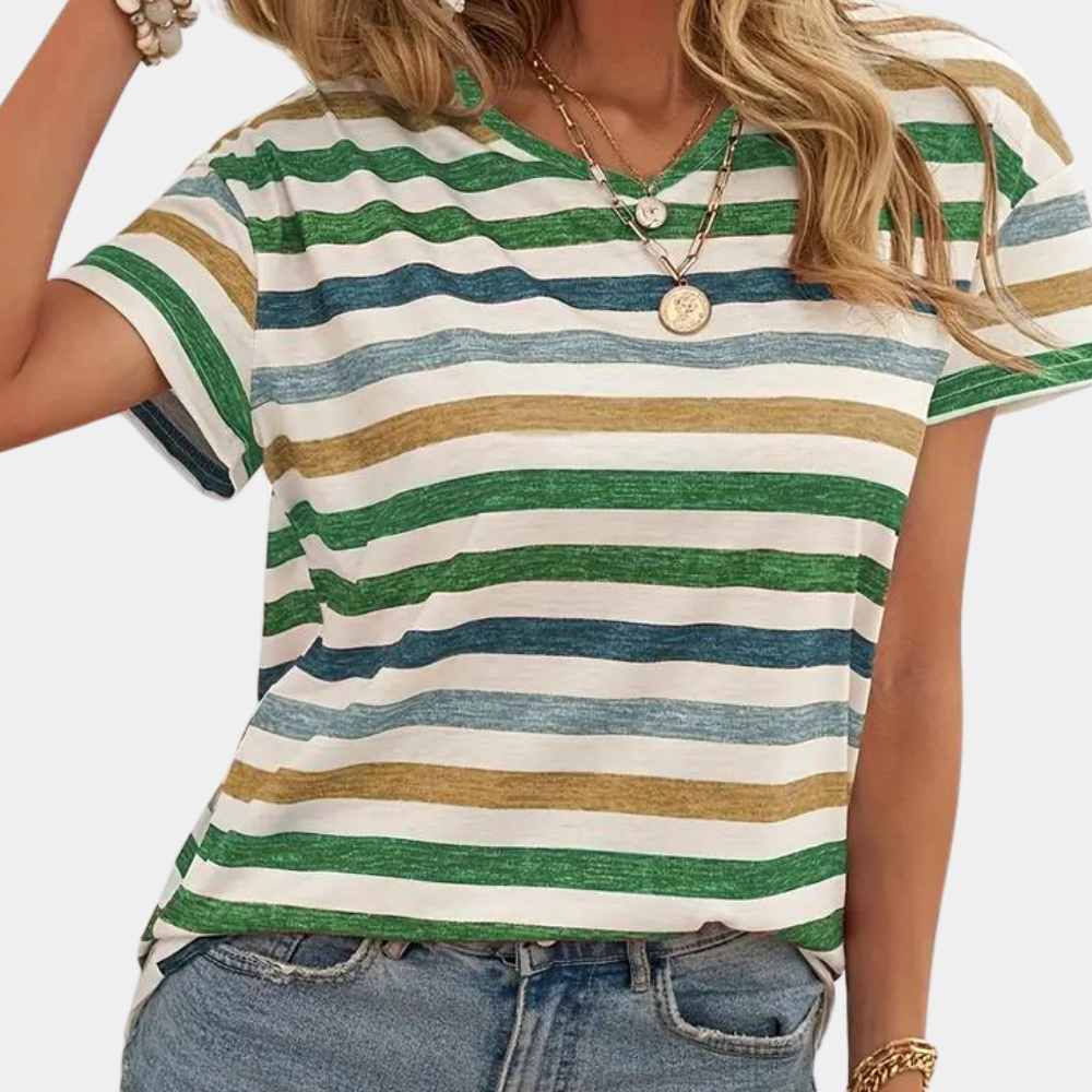 Manon - T-shirt décontracté à rayures pour femme