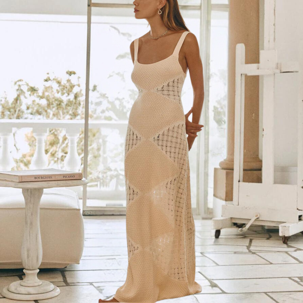 Jade - Robe longue pour femme en tricot à la mode