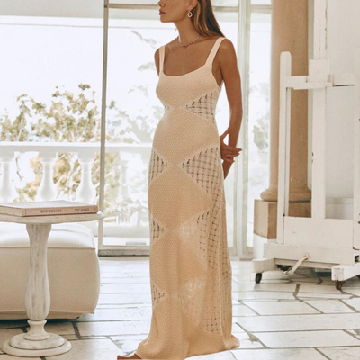 Jade - Robe longue pour femme en tricot à la mode