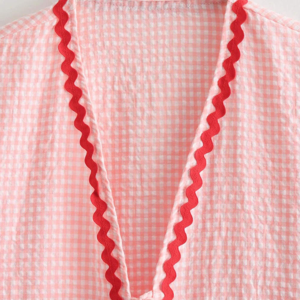 Eva | Femme Top avec nœud en forme de cœur | Long