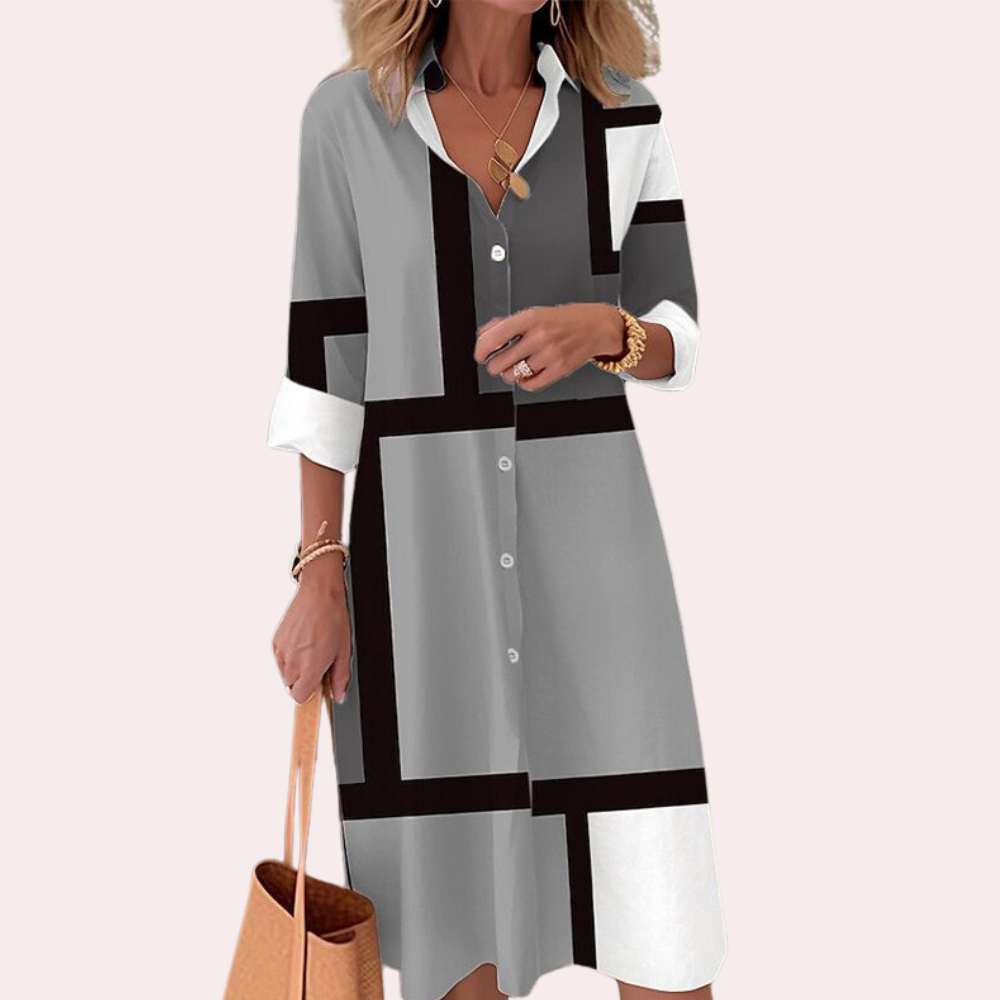 Hannah | Robe chemise chic pour femme | Midi
