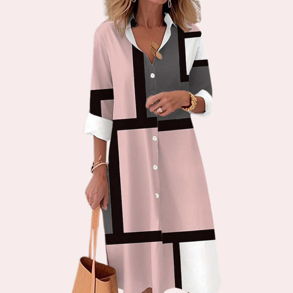 Hannah | Robe chemise chic pour femme | Midi