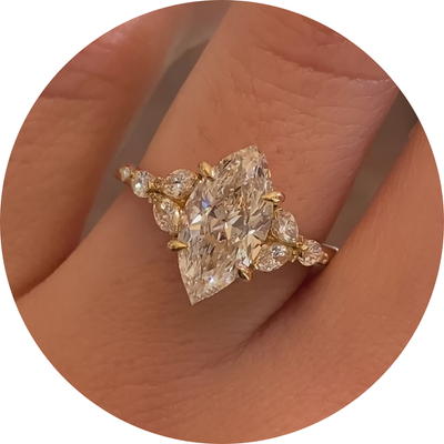 Bague en or 18k au design français