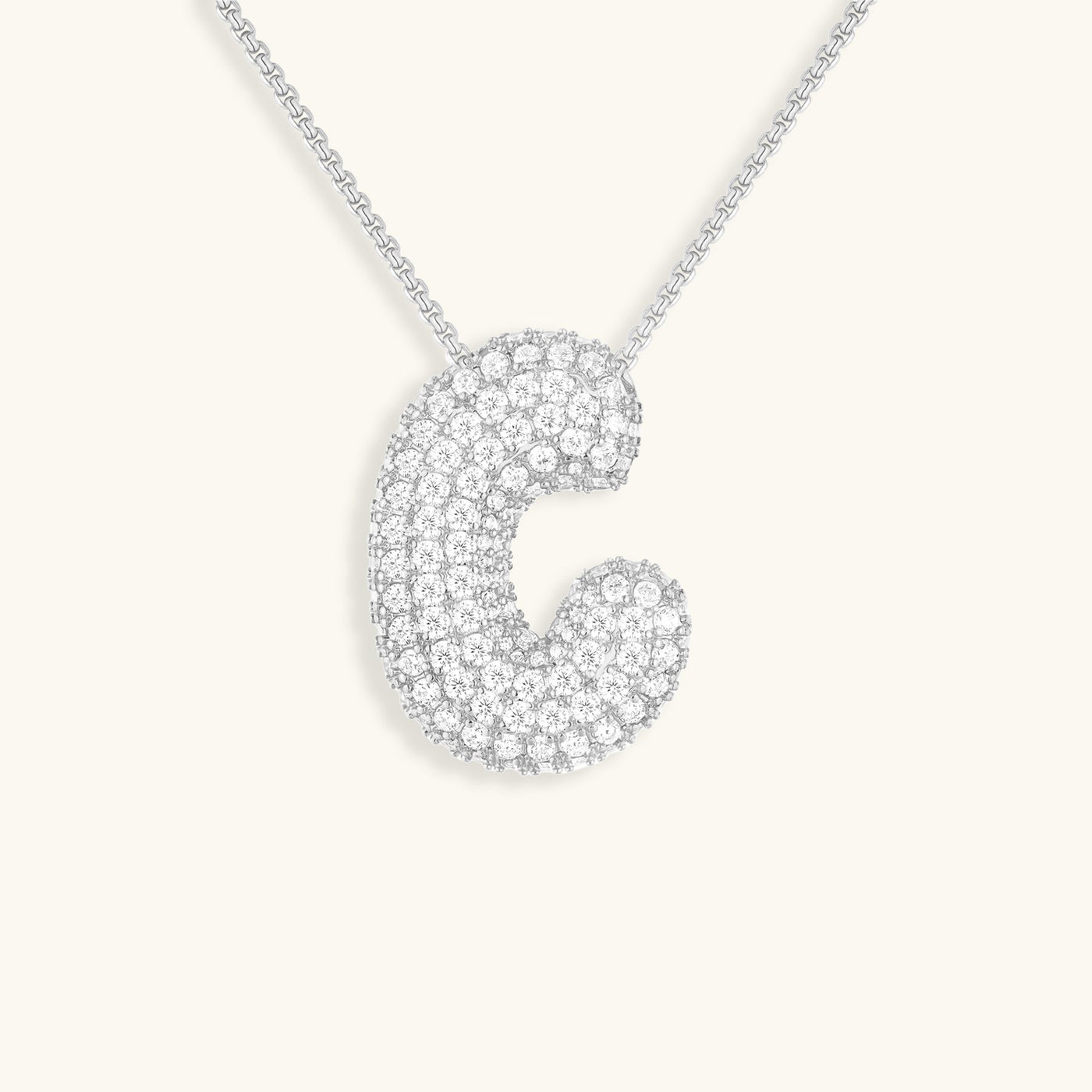 Collier Initiale Diamant – Bubble