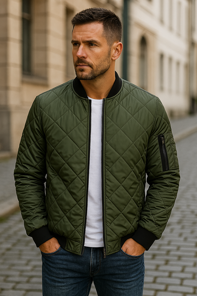 Théodore - Veste en coton à motif losange