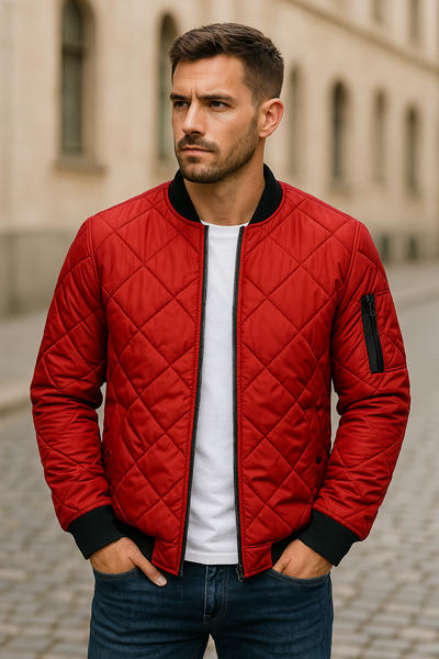 Théodore - Veste en coton à motif losange