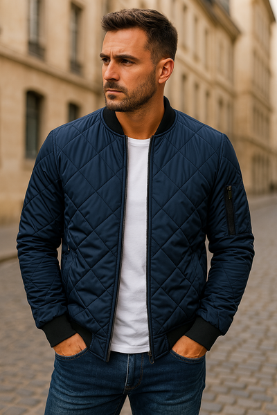 Théodore - Veste en coton à motif losange