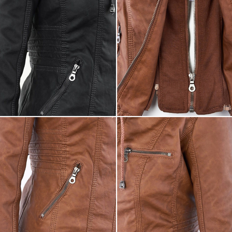 Veste de moto classique pour femme
