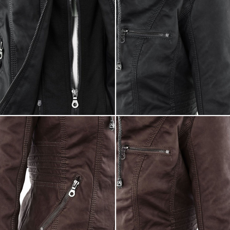 Veste de moto classique pour femme
