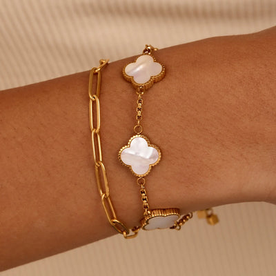Edmonton Essence™ | Mother Of Pearl Clover Bracelet