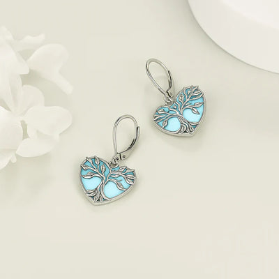 Boucles d’oreilles cœur arbre de vie