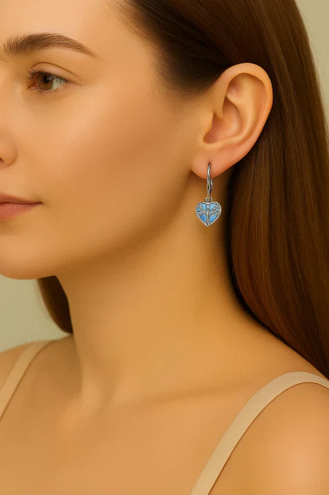 Boucles d’oreilles cœur arbre de vie