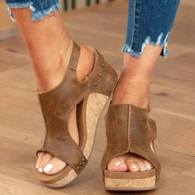 Lina | Sandales compensées pour femme