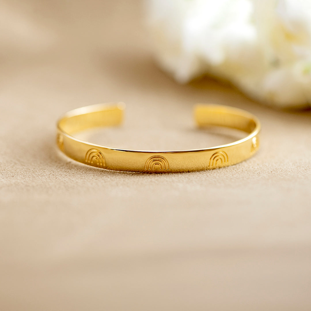 Edmonton Essence™ | Engraved Cuff Bracelet  
A motivational accessory for strength.